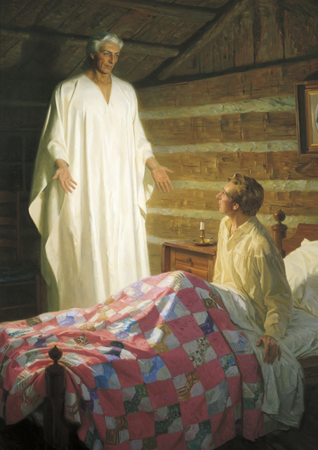 The angel Moroni appears to Joseph Smith