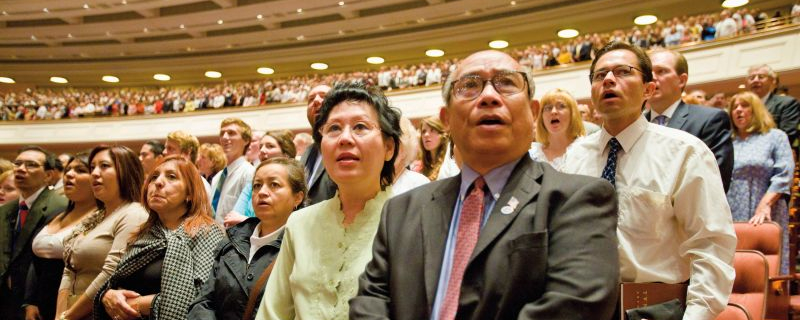 Singing at the Conference Center